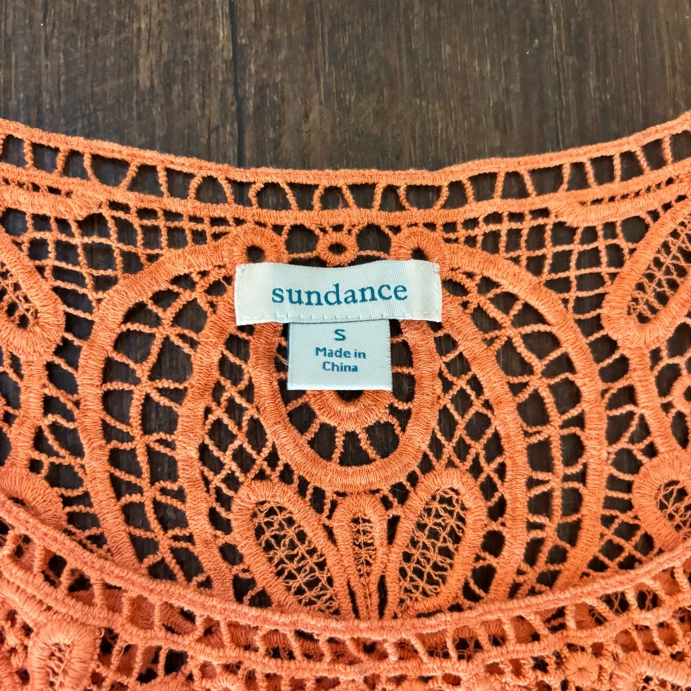 Sundance Amira Cotton Dress Apricot/Orange Size Small - Picture 5 of 9